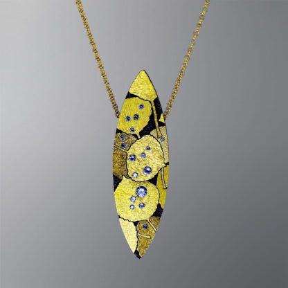 P084 Pendant 'Blue Sky Reflecting in Raindrops after the Storm Passed'