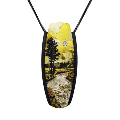 P971 Pendant 'Walk along the Mountain Creek'