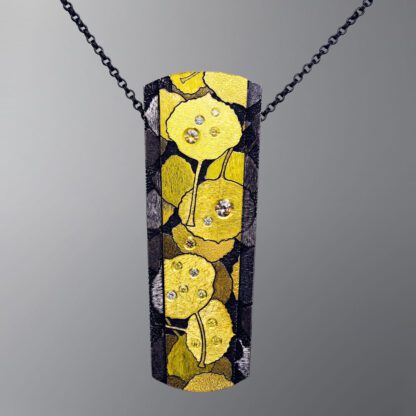 P029 Pendant 'Aspen Leaves Connecting to Earth after the Rain'