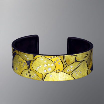 B245 Cuff Style Bracelet 'Dew Drops Glittering in the Sun'