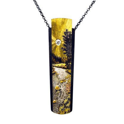 P012 Pendant 'Walk along the Mountain Creek'