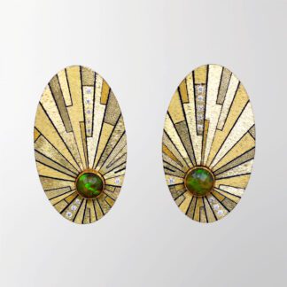 E880 Earrings with 14k gold post in French Clips