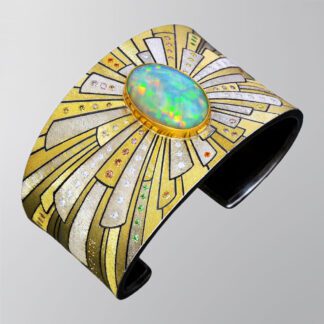 Cuff Style Bracelet OPal in the Sky Expanding Universe