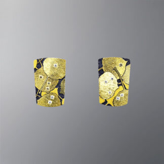 E895 Earrings “Aspen Leaves Connecting to Earth Glittering in the Sun”