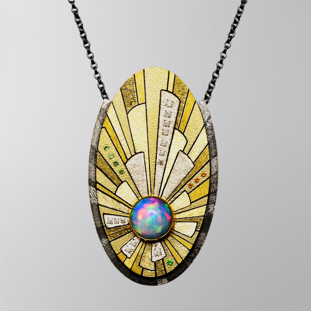 P226 Pendant “Opal in the Sky - Expanding Universe”