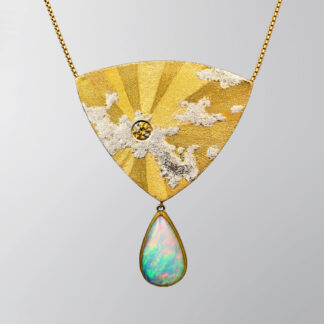 P231 Pendant “Opal in the Sky - Rainbow in the Clouds”