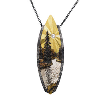 P236 Pendant “River Meditation in the late Afternoon”