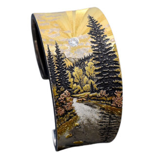 B278 Cuff style bracelet “Being in the Rockies”
