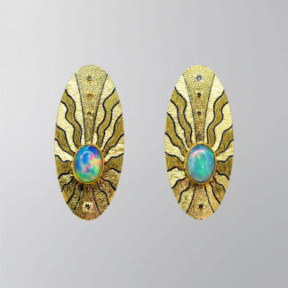 E908 Earrings “Radial Abstract”